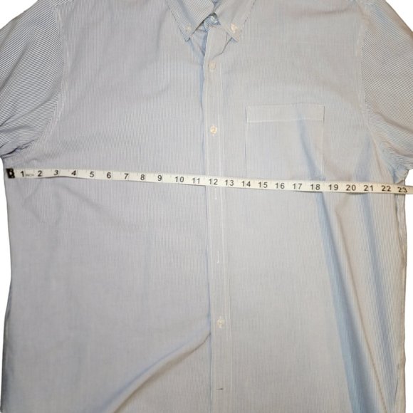 Old Navy XL Blue Striped Dress Shirt - Picture 4 of 5